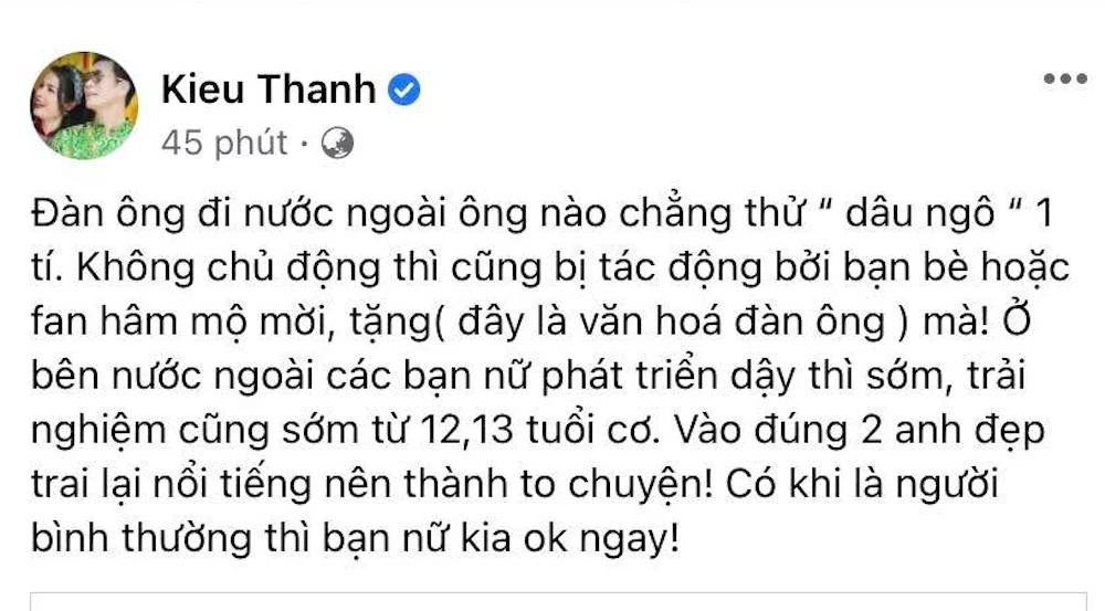 Kiều Thanh xóa bài viết liên quan đến Hồng Đăng, dân mạng đề nghị tước danh hiệu