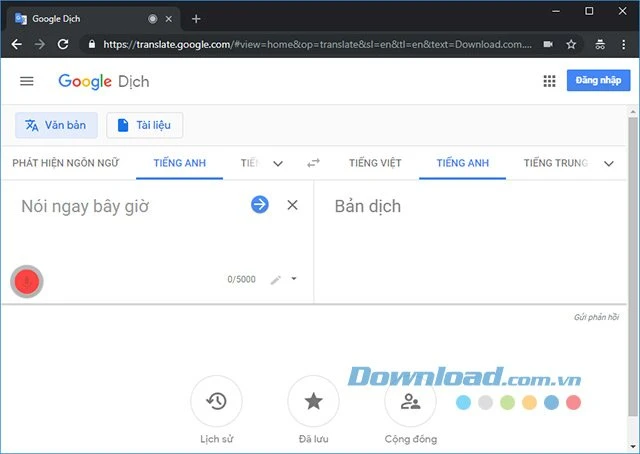 Google Dịch Từ điển trực tuyến đa ngôn ngữ miễn phí