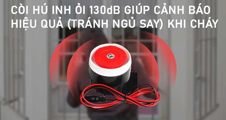 Bộ thiết bị báo cháy không dây gọi qua điện thoại ATA FAS-02 (Hú còi inh ỏi, pin sạc dự phòng, hiển thị vị trí cháy, gọi điện nhắn tin qua sim, qua phần mềm app từ xa)(đầu báo cháy độ nhạy cao, chip, mạch in ổn định)