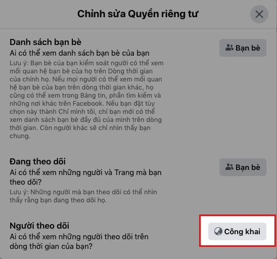 2 cách ẩn hoạt động kết bạn, ẩn người theo dõi trên Facebook