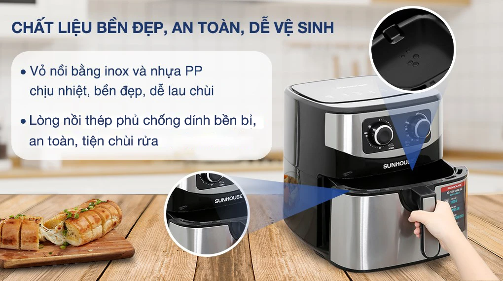 Nồi chiên không dầu Sunhouse SHD4035 9 lít