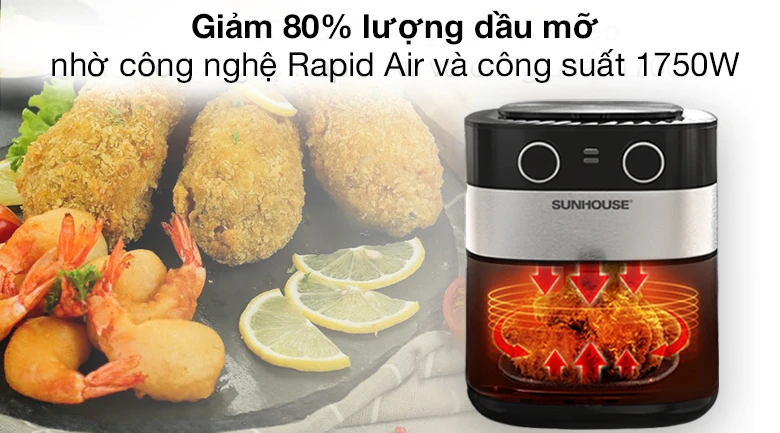 Nồi chiên không dầu Sunhouse SHD4026 6 lít