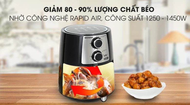 Nồi chiên không dầu Sharp KF-AF42MV-ST 4.2 lít