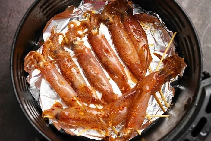 Cách nướng mực bằng nồi chiên không dầu thơm nức mũi