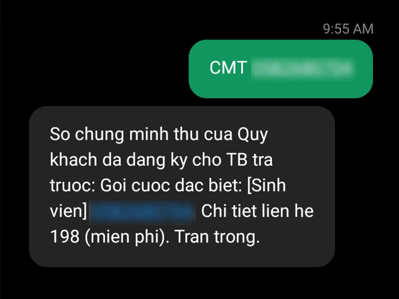 Cách kiểm tra số điện thoại qua CMND với nhà mạng Viettel, Vina, Mobi - Thegioididong.com