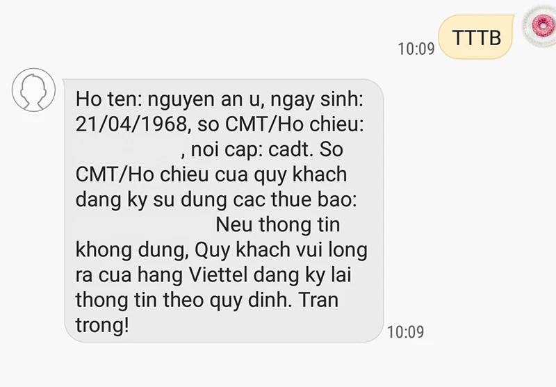 Cách kiểm tra số điện thoại qua CMND với nhà mạng Viettel, Vina, Mobi - Thegioididong.com