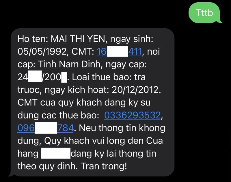 Cách kiểm tra số điện thoại qua CMND với nhà mạng Viettel, Vina, Mobi - Thegioididong.com