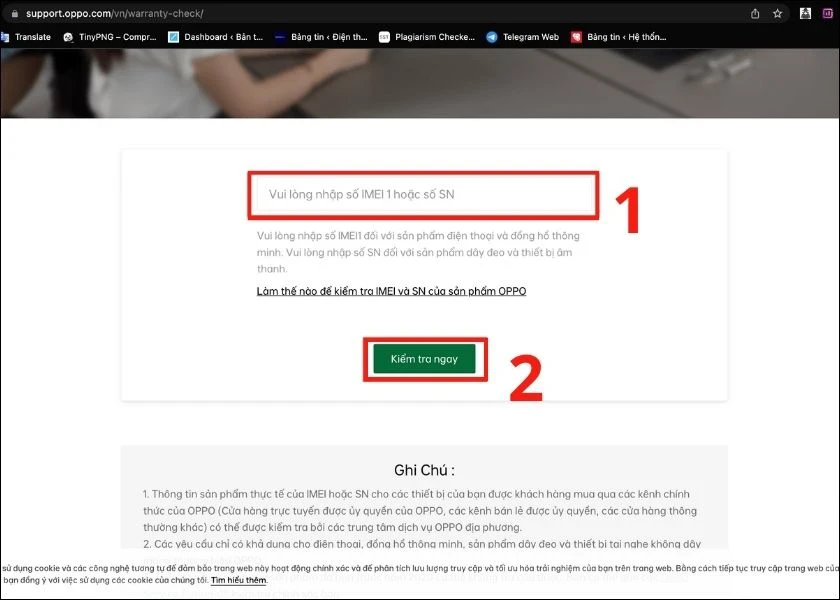 Cập nhật ngay cách check bảo hành OPPO bằng IMEI