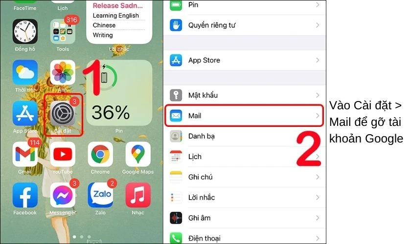 Cách xóa tài khoản Google trên điện thoại Android, iPhone