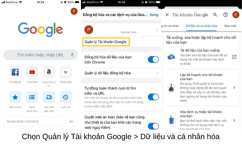 Cách xóa tài khoản Google trên điện thoại Android, iPhone