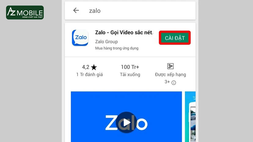 Hướng dẫn cách tải Zalo về điện thoại Samsung